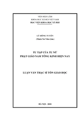 Luận văn thạc sĩ tu tập của tu nữ phật giáo nam tông kinh hiện nay