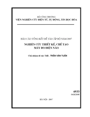 Luận văn nghiên cứu thiết kế chế tạo máy đo điện não