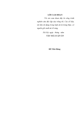 Luận án tiến sĩ quan hệ truyền thống hiện đại trong phát triển văn hóa quân nhân quân đội nhân dân việt nam