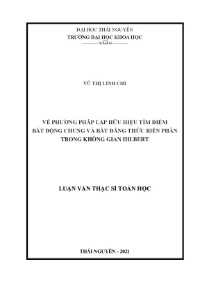 Luận văn thạc sĩ về phương pháp lặp hữu hiệu tìm điểm bất động chung và bất đẳng thức biến phân trong không gian hilbert