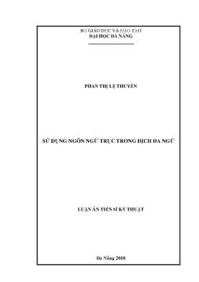 Luận án tiến sĩ sử dụng ngôn ngữ trục trong dịch đa ngữ