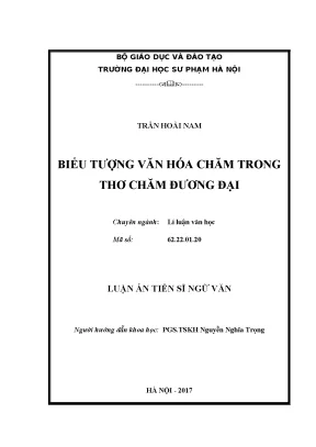 Luận án tiến sĩ ngữ văn biểu tượng văn hóa chăm trong thơ chăm đương đại