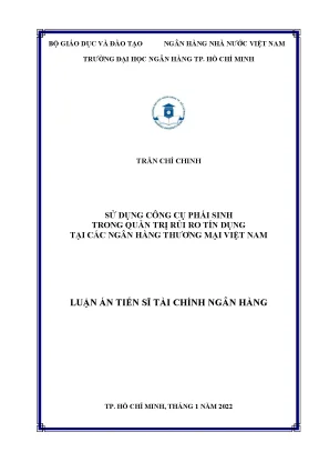 Luận án tiến sĩ sử dụng công cụ phái sinh trong quản trị rủi ro tín dụng tại các ngân hàng thương mại việt nam