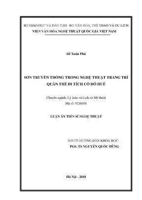 Luận án tiến sĩ sơn truyền thống trong nghệ thuật trang trí quần thể di tích cố đô huế