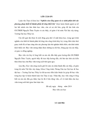 Luận văn thạc sĩ nghiên cứu tổng quan và so sánh phân tích các phương pháp thiết kế thành phần bê tông khối lớn