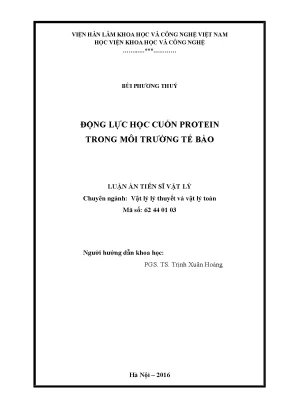 Luận án tiến sĩ vật lý động lực học cuốn protein trong môi trường tế bào