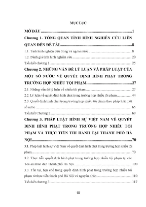 Luận án quyết định hình phạt trong trường hợp nhiều tội phạm từ thực tiên thành phố hà nội