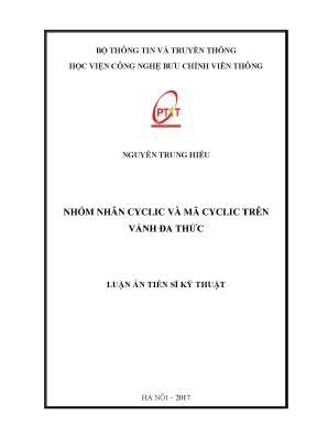Luận án tiến sĩ nhóm nhân cyclic và mã cyclic trên vành đa thức