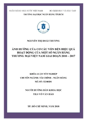 Luận văn ảnh hưởng của cơ cấu vốn đến hiệu quả hoạt động