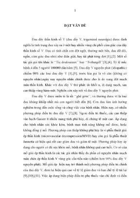 Luận án tiến sĩ nghiên cứu ứng dụng vi phẫu thuật giải ép thần kinh trong điều trị đau dây v