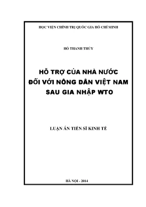 Luận án tiến sĩ kinh tế hỗ trợ của nhà nước đối với nông dân việt nam sau nhập wt