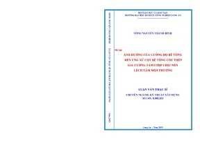 Luận văn thạc sĩ ảnh hưởng của cường độ bê tông đến ứng xử cột bê tông cốt thép gia cường tấm cfrp chịu nén lệch tâm một phương