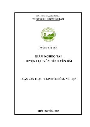 Luận văn thạc sĩ giảm nghèo tại huyện lục yên tỉnh yên bái