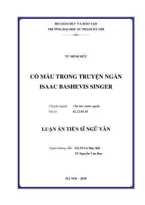 Luận án tiến sĩ ngữ văn cổ mẫu trong truyện ngắn isaac bashevis singer