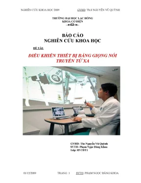 Luận văn điều khiển thiết bị bằng giọng nói truyền từ xa