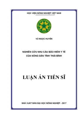Luận án tiến sĩ nghiên cứu nhu cầu tham gia bảo hiểm y tế của nông dân tỉnh thái bình