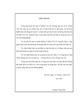 Nghiên cứu lựa chọn kết cấu và công nghệ xây dựng cầu bê tông dưl cho một số vùng nông thôn tỉnh thái bình luận văn thạc sỹ chuyên ngành xây dựng cầu hầm