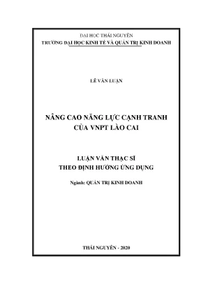 Luận văn thạc sĩ nâng cao năng lực cạnh tranh của vnpt lào cai