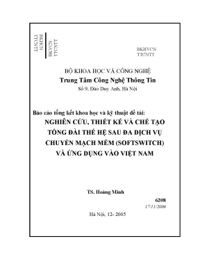 Luận văn nghiên cứu thiết kế và chế tạo tổng đài thế hệ sau đa dịch vụ chuyển mạch mềm softswitch và ứng dụng vào việt nam
