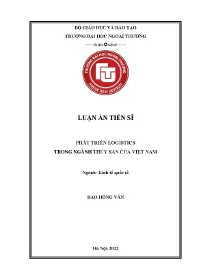 Luận án tiến sĩ kinh tế phát triển logistics trong ngành thủy sản của việt nam