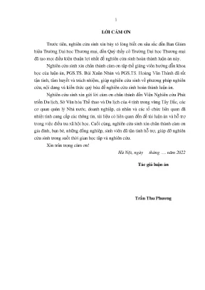 Luận án tiến sĩ quản lý nhà nước đối với phát triển du lịch cộng đồng ở một số tỉnh vùng tây bắc việt nam