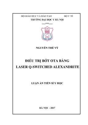 Luận án tiến sĩ điều trị bớt ota bằng laser q switched alexandrite