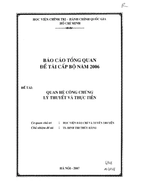 Luận văn quan hệ công chúng lý thuyết và thực tiễn