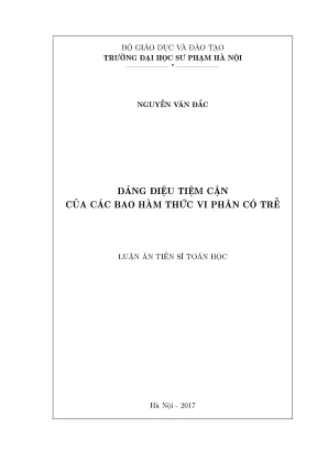 Luận án tiến sĩ dáng điệu tiệm cận của các bao hàm thức vi phân có trễ