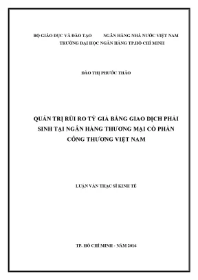 Luận văn rủi ro tỷ giá bằng giao dịch phái sinh tại ngân hàng