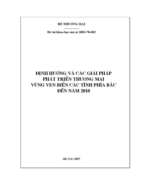 Luận văn định hướng và các giải pháp phát triển thương mại vùng ven biển các tỉnh phía bắc đến năm 2010