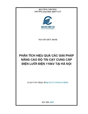 Luận văn thạc sĩ phân tích hiệu quả các giải pháp nâng cao độ tin cậy cung cấp điện lưới điện 110kv tại hà nội