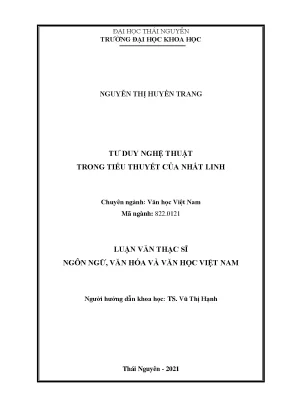 Luận văn thạc sĩ tư duy nghệ thuật trong tiểu thuyết của nhất linh