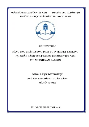 Luận văn nâng cao chất lượng dịch vụ internet banking tại ngân hàng