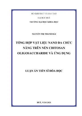 Luận án tiến sĩ tổng hợp vật liệu nano đa chức năng trên nền chitosan oligochaccharide và ứng dụng