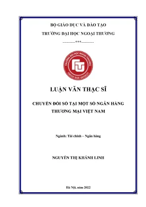 Luận văn thạc sĩ chuyển đổi số tại một số ngân hàng thương mại việt nam