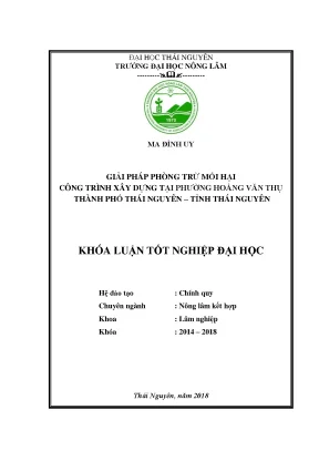 Luận văn giải pháp phòng trừ mối hại công trình xây dựng tại phường hoàng văn thụ thành phố thái nguyên tỉnh thái nguyên
