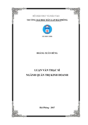 Luận văn thạc sĩ hoàn thiện công tác quản trị nhân sự tại công ty cổ phần du lịch đồ sơn