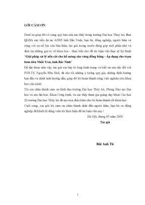 Luận văn thạc sĩ giải pháp xử lý nền cát cho hố móng sâu vùng đồng bằng áp dụng cho trạm bơm tiêu nhất trai tỉnh bắc ninh