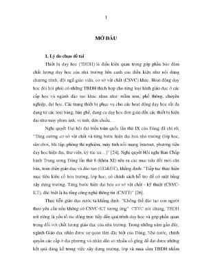 Luận văn thạc sĩ quản lý thiết bị dạy học ở các trường trung học cơ sở trên địa bàn huyện tuy phước tỉnh bình định