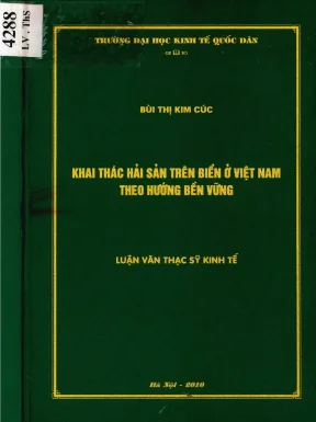 Luận văn khai thác hải sản trên biển ở việt nam theo hướng bền vững