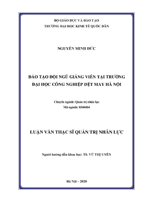 Luận văn đào tạo đội ngũ giảng viên tại trường đại học công nghiệp dệt may hà nội