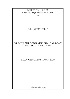 Luận văn thạc sĩ về một mở rộng mới của bài toán nagell ljunggren