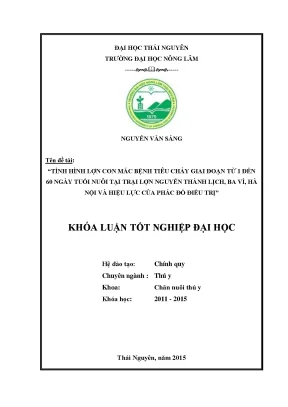 Luận văn thạc sĩ tình hình lợn con mắc bệnh tiêu chảy giai đoạn 1 60 ngày tuổi nuôi tại trại lợn nguyễn thành lịch ba vì hà nội và hiệu lực của phác đồ điều trị