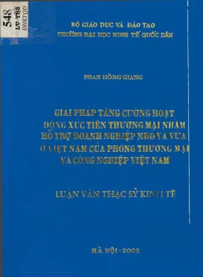 Luận văn giải pháp tăng cường hoạt động xúc tiến thương mại nhằm hỗ trợ doanh nghiệp nhỏ và vừa ở việt nam của phòng thương mại và công nghiệp việt nam
