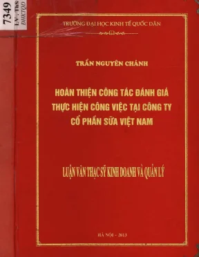 Luận văn hoàn thiện công tác đánh giá thực hiện công việc tại công ty cổ phần sữa việt nam