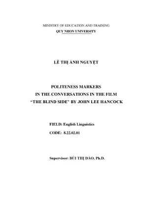 Luận văn thạc sĩ politeness markers in the conversations in the film the blind side by john lee hancock