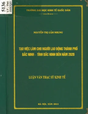Luận văn tạo việc làm cho người lao động thành phố bắc ninh tỉnh bắc ninh đến năm 2020