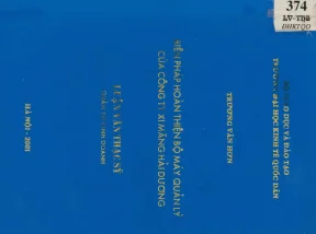 Luận văn biện pháp hoàn thiện bộ máy quản lý của công ty xi măng hải dương