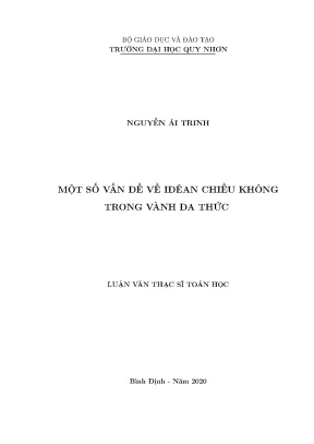 Luận văn thạc sĩ một số vấn đề về iđêan chiều không trong vành đa thức