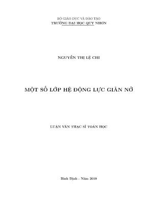 Luận văn thạc sĩ một số lớp hệ động lức giãn nở